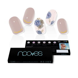 Nooves Ongles en Gel Élégant Floral Premium Luxe Métallique 20 Unités