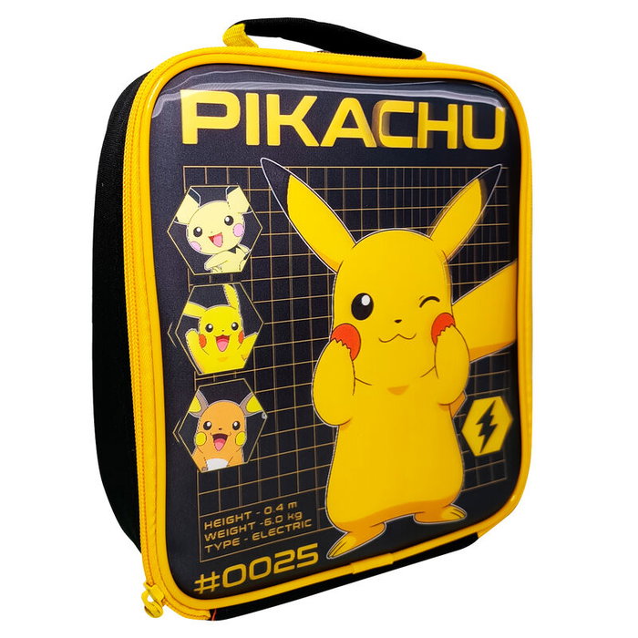 KIDS LICENSING Sac thermique isotherme portatif Pikachu Pokemon motif lenticulaire pour repas - 20x23x8 cm