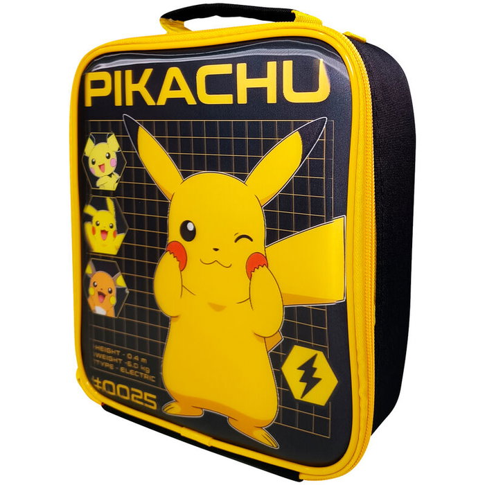 KIDS LICENSING Sac thermique isotherme portatif Pikachu Pokemon motif lenticulaire pour repas - 20x23x8 cm