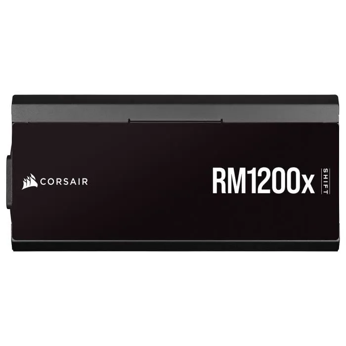 Corsair CP-9020254-EU Bloc d'alimentation RM1200x Shift Series, 1200 Watt, 80 PLUS Gold, entièrement modulaire, interface de câblage latérale