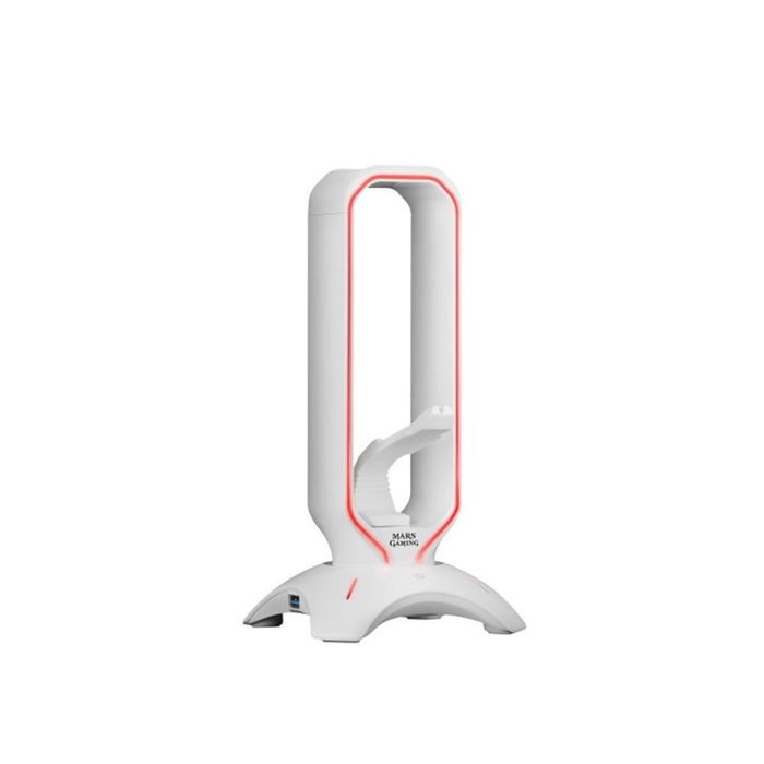 Mars Gaming MHHPRO White Support pour Casque avec Hub USB 3.0, Bungee pour Souris et RGB Flow Mars Gaming MHHPRO White Support pour Casque avec Hub USB 3.0, Bungee pour Souris et RGB Flow