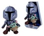 Simba Peluche Star Wars Mandalorian avec Mini Grogu 25 cm