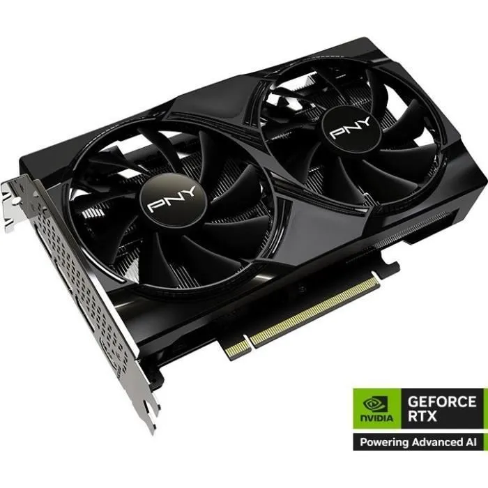 PNY Carte Graphique NVIDIA GeForce RTX 5050 8 Go GDDR6 - Architecture Blackwell, Cœurs Ray Tracing 4G, Cœurs Tensor 5G - VCG50508DFXPB1
