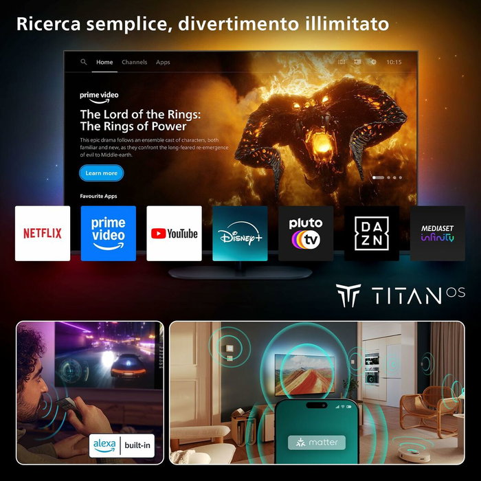 TV intelligente Philips 43PUS9010/12 4K Ultra HD 43" LED HDR QLED TV intelligente Philips 43PUS9010/12 4K Ultra HD 43" LED HDR QLED
