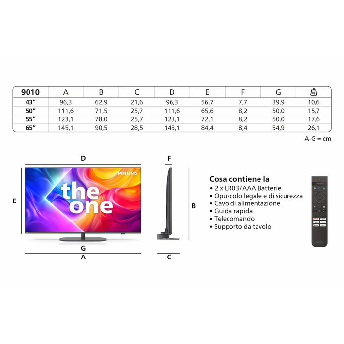 TV intelligente Philips 43PUS9010/12 4K Ultra HD 43" LED HDR QLED TV intelligente Philips 43PUS9010/12 4K Ultra HD 43" LED HDR QLED