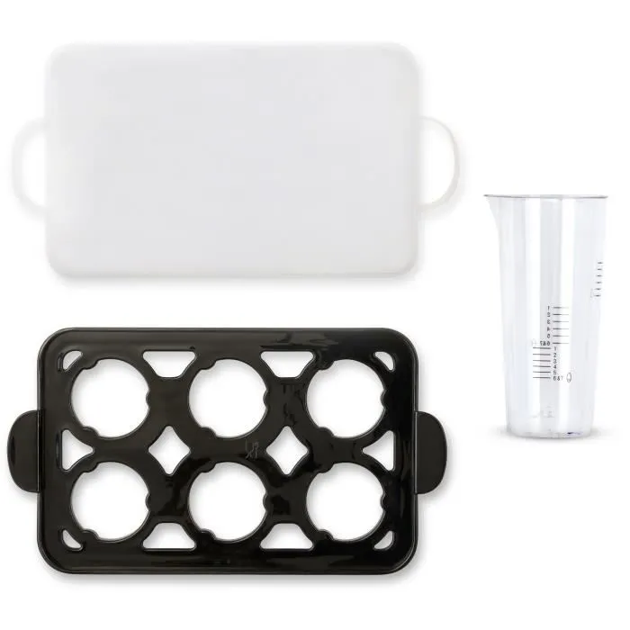 Livoo DOC290 Cuiseur à œufs, 6 œufs, 400 W, acier inoxydable, maintien au chaud, avec support et verre doseur