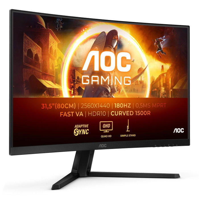 AOC CQ32G4VE Écran PC incurvé Gamer 32'' QHD 180Hz Fast VA 0,5ms