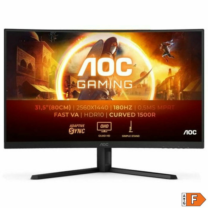 AOC CQ32G4VE Moniteur Gaming Incurvé 32 pouces QHD 180Hz Fast VA