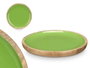 Giftdecor Plat 25 cm en Bois de Manguier Vert (Set de 12)