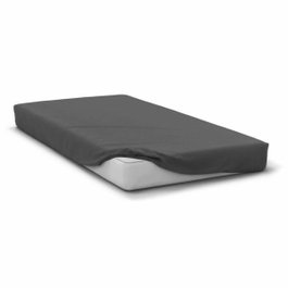 Home Linge Passion Drap housse HP71766 Gris Anthracite 140 x 190 cm + 30 cm bonnet
