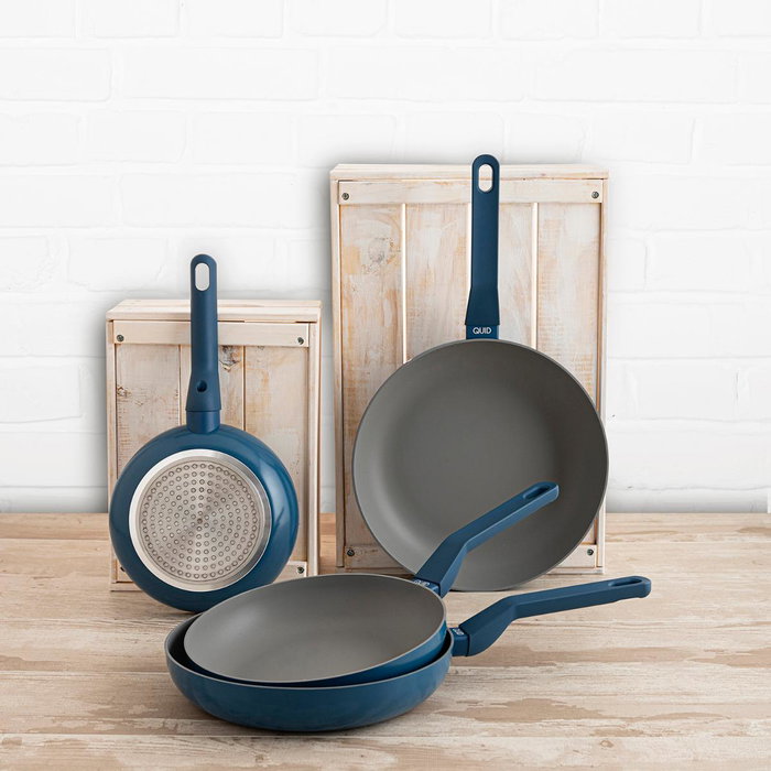 Quid Poêle en Aluminium Baltic 20 cm - Antiadhésive, Induction, Vitrocéramique, Gaz, Électrique, Blanc