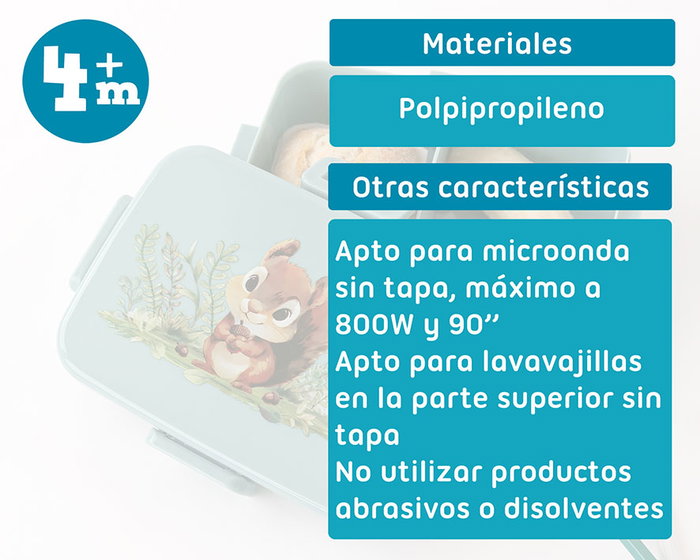 KioKids Little Sauvages Boîte À Lunch Enfant Avec Compartiments Vert Polipropilène KioKids Little Sauvages Boîte À Lunch Enfant Avec Compartiments Vert Polipropilène
