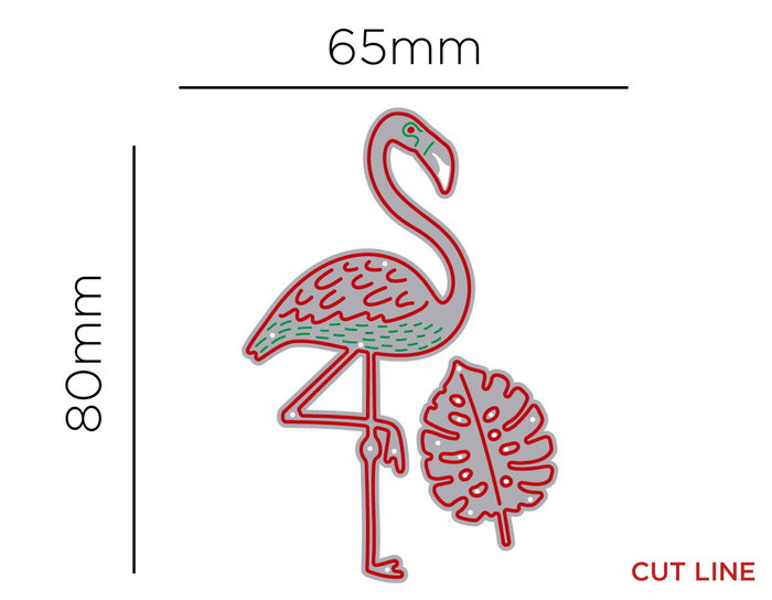 Misskuty Emporte-pièce fin ZAG Infantil flamant rose