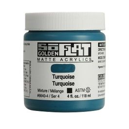 Golden SoFlat Couleurs Acryliques Turquoise 118 ml
