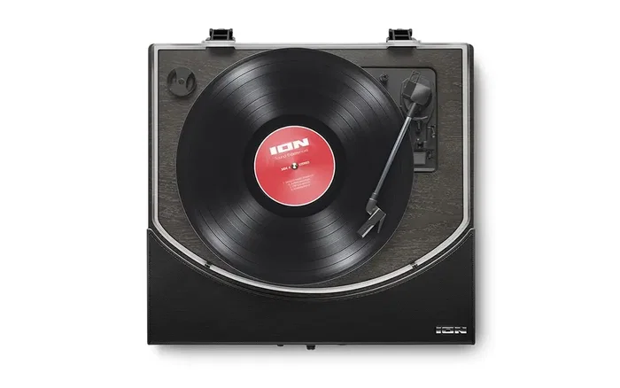 ION Premier LP - Negro Platine vinyle tout-en-un avec haut-parleurs stéréo, Bluetooth et USB