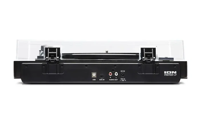 ION Premier LP - Negro Platine vinyle tout-en-un avec haut-parleurs stéréo, Bluetooth et USB