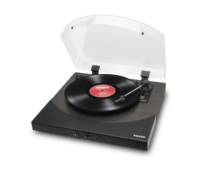 ION Premier LP - Negro Platine vinyle tout-en-un avec haut-parleurs stéréo, Bluetooth et USB
