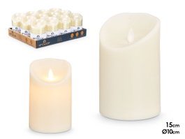 GIFTDECOR Bougie LED Crème Large et Haute