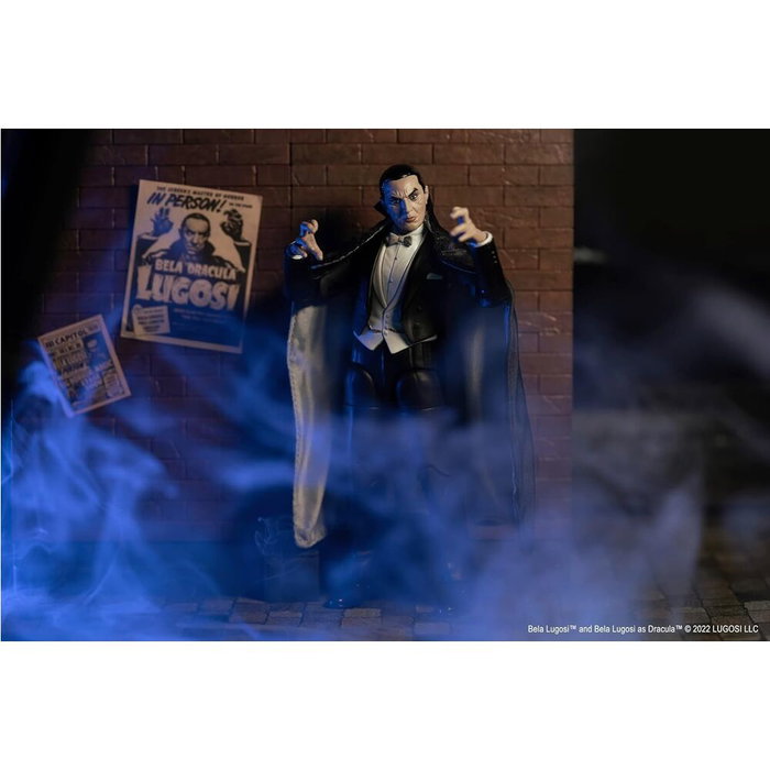 JADA TOYS - Figure articulée Dracula Bela Lugosi - 15 cm avec 20 points d'articulation, capa et accessoires interchangeables