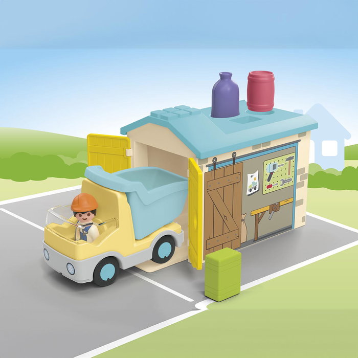 Playmobil Junior Camion et Garage de tri 71686 Playmobil Junior Camion et Garage de tri 71686