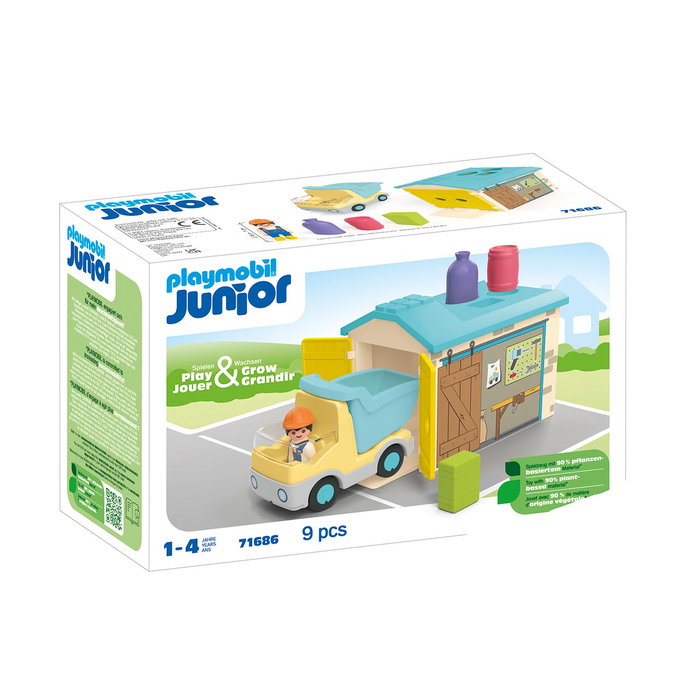 Playmobil Junior Camion et Garage de tri 71686 Playmobil Junior Camion et Garage de tri 71686