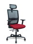 Piqueras y Crespo Chaise de bureau Haches Granate et Noir