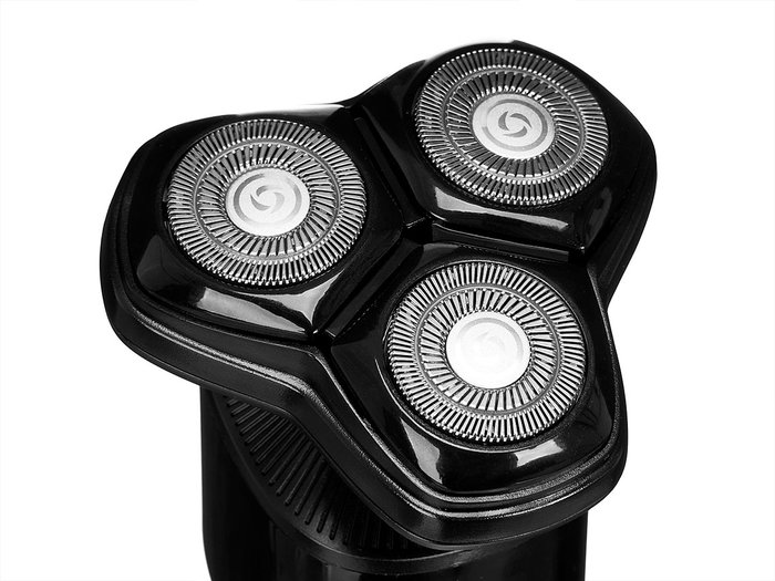 Argon Rasoir électrique 3 têtes noir rechargeable USB 500mAh 16x5.7x6.2cm (Set de 12)