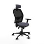 Piqueras y Crespo Chaise de Bureau avec Appui-tête Jorquera 3D036G2 Gris foncé