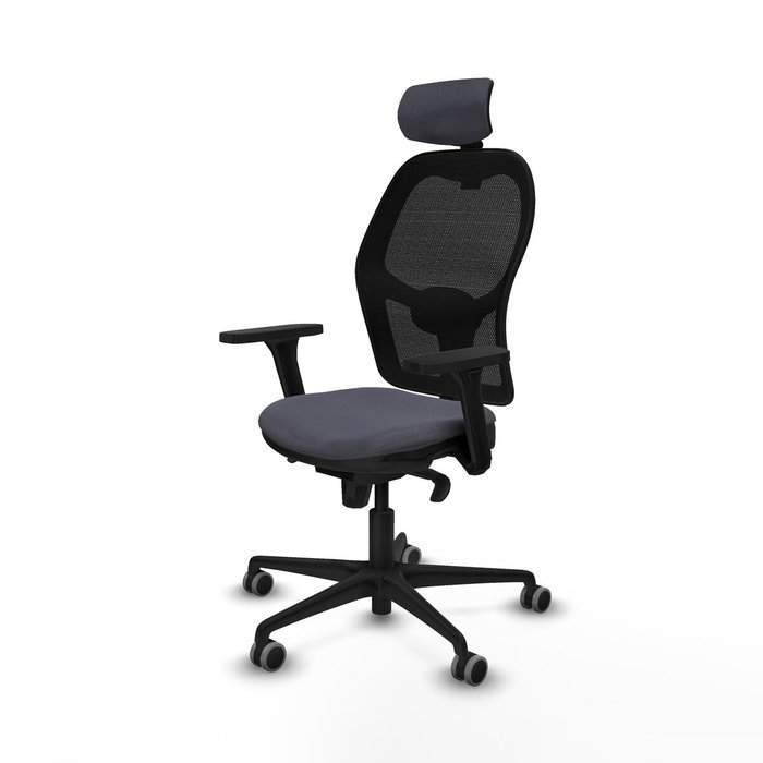 Piqueras y Crespo Chaise de Bureau avec Appui-tête Jorquera 3D036G2 Gris foncé