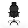 Piqueras y Crespo Chaise de Bureau avec Appui-tête Jorquera 3D036G2 Gris foncé