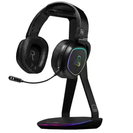 The G-Lab K-Stand Hydrogen - Support de Bureau pour Casque Gamer avec 2 Ports USB - Noir
