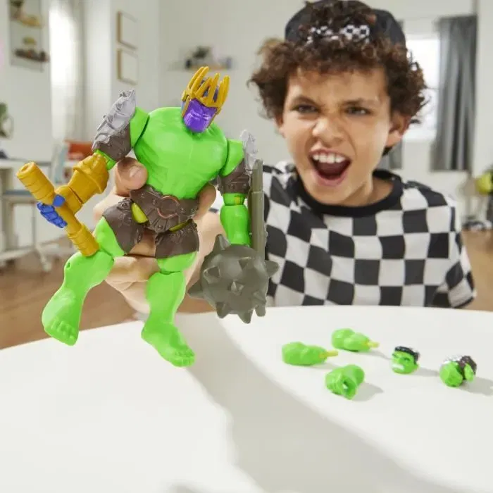 Hasbro Marvel MixMashers Figurine Hulk Deluxe 12 cm Personnalisable, à Mélanger et Combiner avec Accessoires, Jouet Enfant dès 4 ans