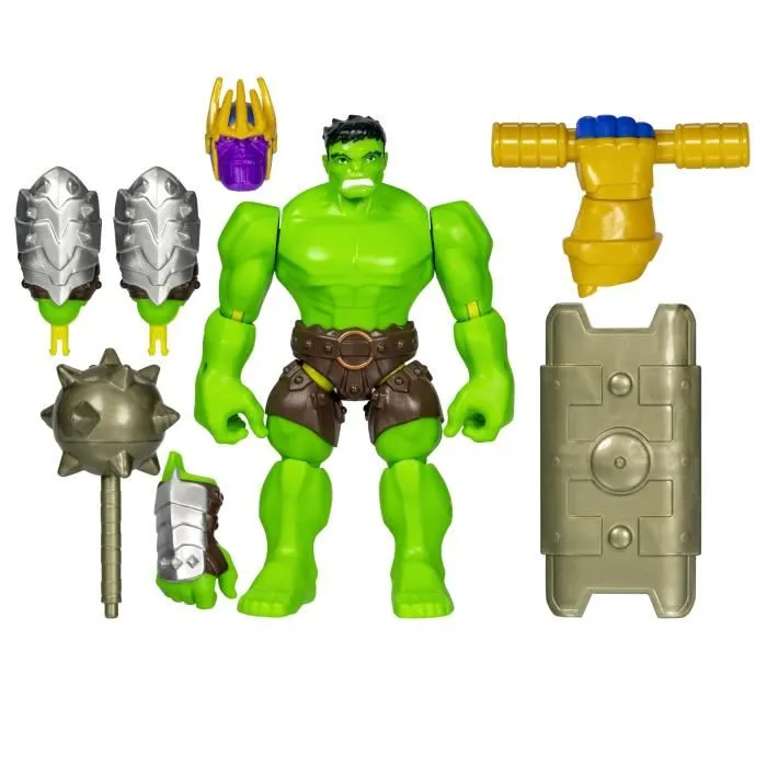 Hasbro Marvel MixMashers Figurine Hulk Deluxe 12 cm Personnalisable, à Mélanger et Combiner avec Accessoires, Jouet Enfant dès 4 ans