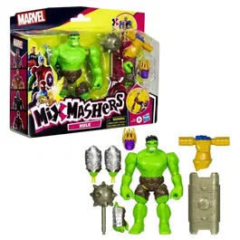 Hasbro Marvel MixMashers Figurine Hulk Deluxe 12 cm Personnalisable, à Mélanger et Combiner avec Accessoires, Jouet Enfant dès 4 ans