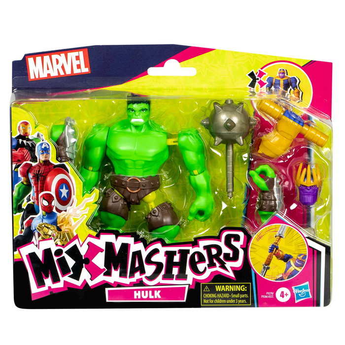 Hasbro Marvel Avengers Figurine Deluxe Mixmashers Hulk F9270 - 12 cm - Figurine Articulée à Combiner - Pour Enfants Dès 4 Ans