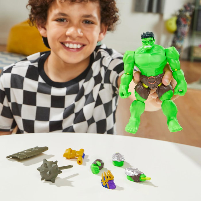 Hasbro Marvel Avengers Figurine Deluxe Mixmashers Hulk F9270 - 12 cm - Figurine Articulée à Combiner - Pour Enfants Dès 4 Ans