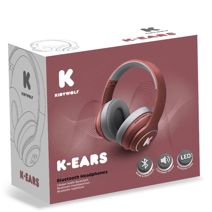Kidywolf K-EARS Casque Bluetooth Rouge/Gris Kidywolf K-EARS Casque Bluetooth Rouge/Gris