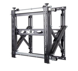 B-Tech Support Mural Extra-Plat Extensible Lourd BT8310XL, pour Écrans 42" à 120" jusqu'à 125 kg, Compatible VESA 200x100 à 400x400, Noir