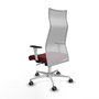 Piqueras y Crespo Chaise de Bureau Albacete Granat et Blanc