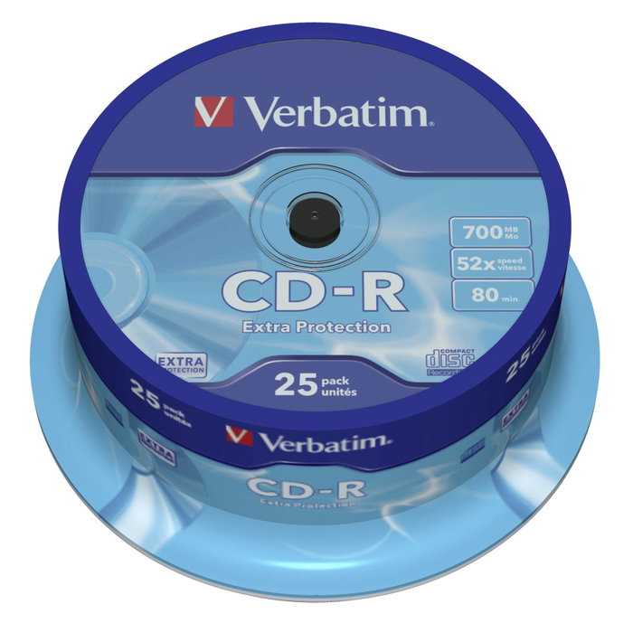 Verbatim CD-R 700 Mo 52x Tarrine de 25 unités Verbatim CD-R 700 Mo 52x Tarrine de 25 unités