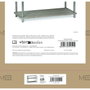 MobleKit Étagère Marron Argenté Bois Acier 80 x 38,5 x 56 cm