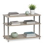 MobleKit Étagère Marron Argenté Bois Acier 80 x 38,5 x 56 cm