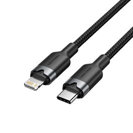 Câble USB vers Lightning Vention 3A CABLECABL Noir Aluminium