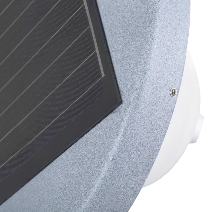 Lampe solaire LED circulaire pour jardin, 45W, avec détecteur de crépuscule et sensor de mouvement, IP65, télécommande incluse, blanc froid 6000K