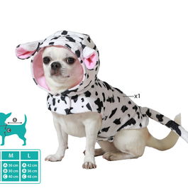 Costume de vache pour chien taille M, blanc, en polyester - déguisement animalier pour animaux de compagnie
