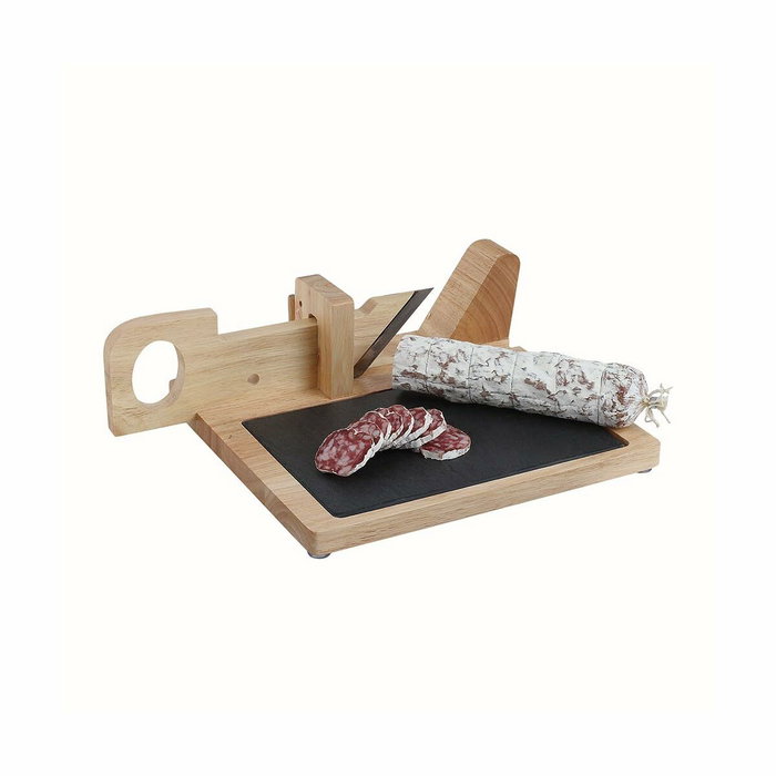 Livoo Guillotine à saucisson MEC127 en hévéa et ardoise