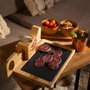 Livoo Guillotine à saucisson MEC127 en hévéa et ardoise