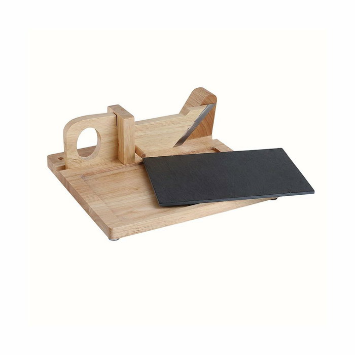 Livoo Guillotine à saucisson MEC127 en hévéa et ardoise
