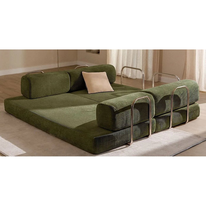 Canapé Home ESPRIT Vert Scandi 200 X 90 X 64 CM
