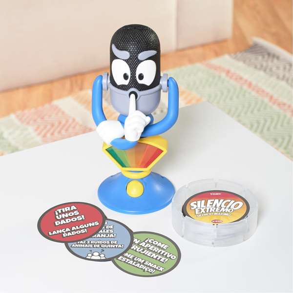 Bizak - Jeu sonomètre silencio extremo - Jeu en espagnol pour mesurer le bruit - À partir de 6 ans - Fonctionne avec piles AAA incluses